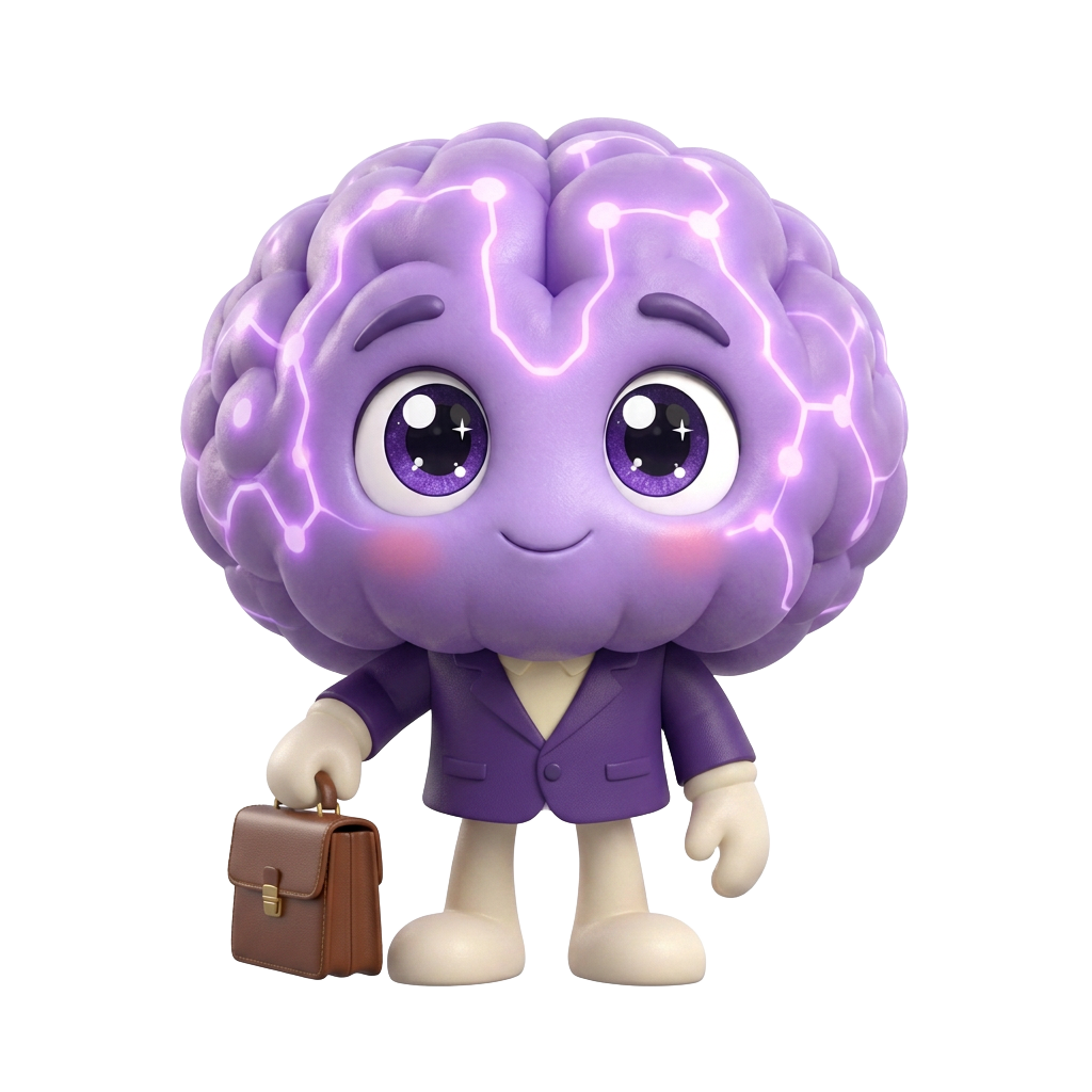 Rebral dressed for business and carrying a briefcase for Rebral Learn Enterprise.