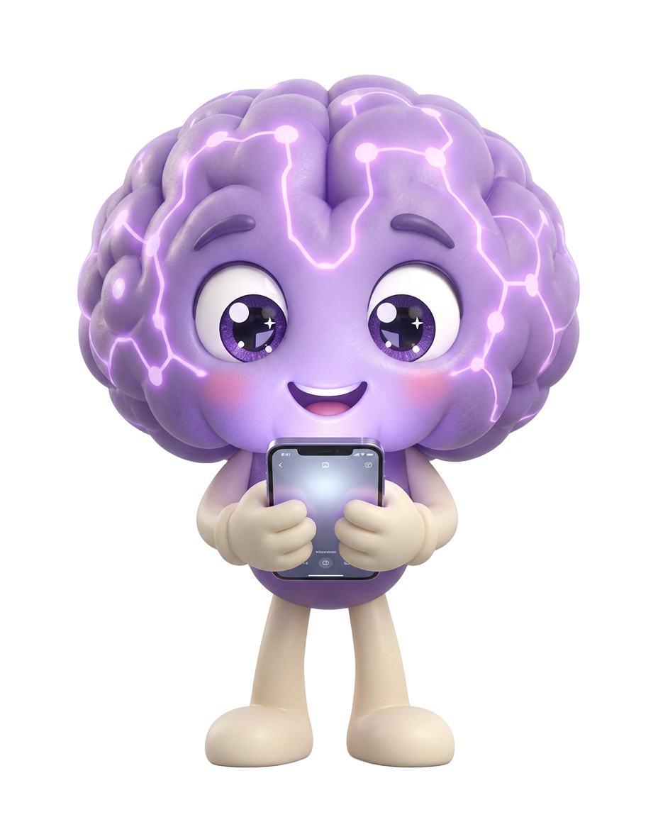 Rebral using the Rebral Learn app on a phone